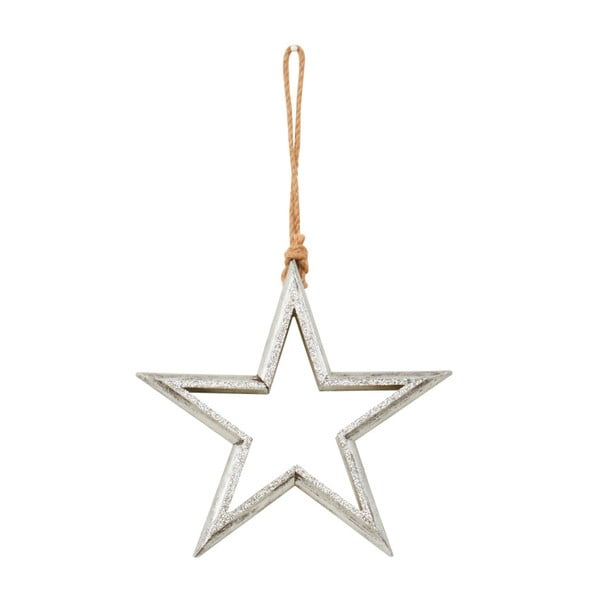 Závěsná dekorace Archipelago Wooden Gold Star, 21 cm