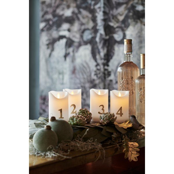 Sada 4 světelných LED dekorací Sirius Sara Gold, výška 13 cm-image-1