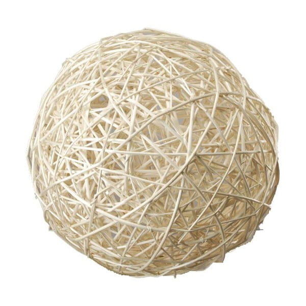 Bílá dekorativní koule z vrbového proutí Dino Bianchi, ⌀ 28 cm