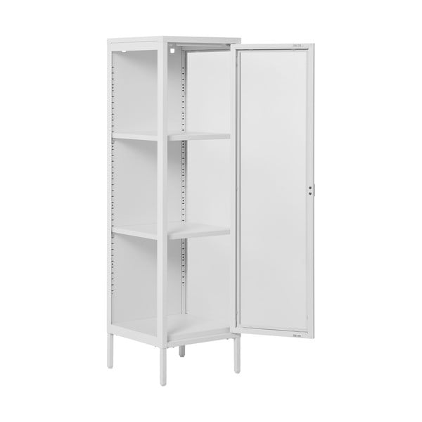 Bílá kovová vitrína 40x140 cm Brisbane – House Nordic-image-3