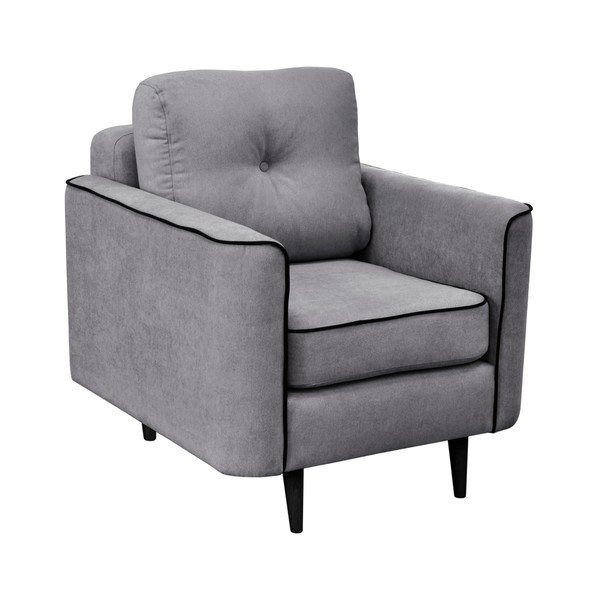 Šedé křeslo s černými nohami Mazzini Sofas Wasp-image-1