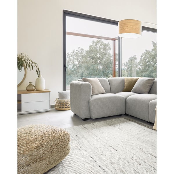 Stojací lampa s dřevěným stínidlem v bílo-přírodní barvě (výška 210 cm) Juhe Ash – Kave Home-image-4