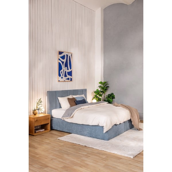 Modrá boxspring postel 160x200 cm Olia Bold Line – Bonami Selection-image-1