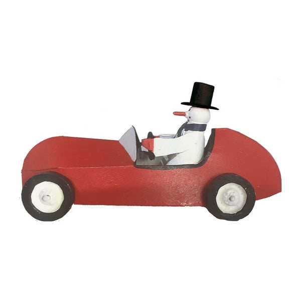 Vánoční figurka Snowman in Sportscar - G-Bork