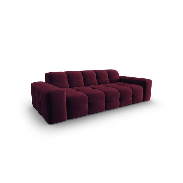 Vínová sametová pohovka 222 cm Kendal – Micadoni Home-image-3