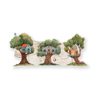 Zelený dětský nástěnný věšák Tree House - Little Nice Things