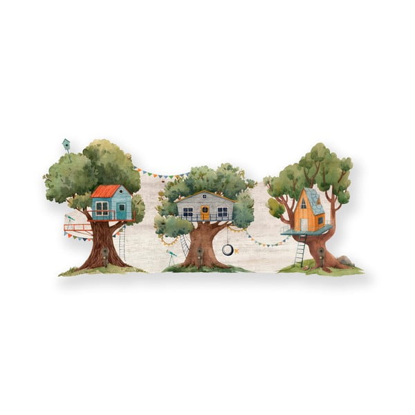 Zelený dětský nástěnný věšák Tree House - Little Nice Things