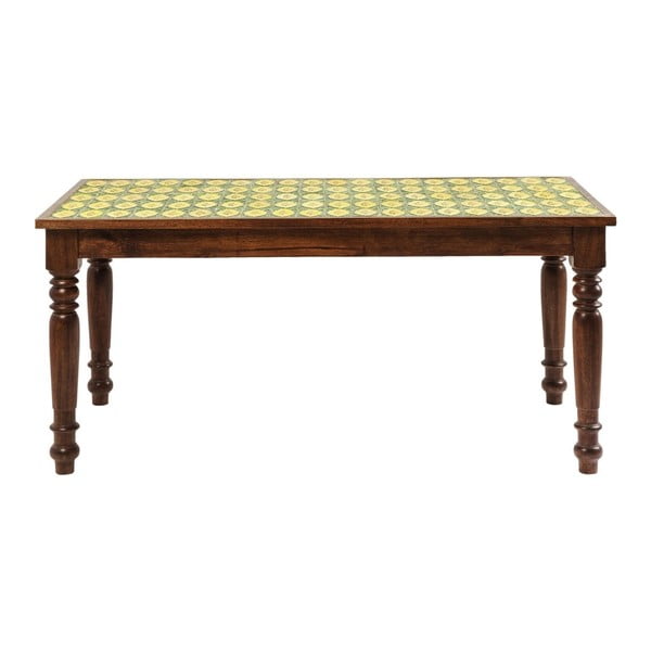 Dřevěný jídelní stůl s keramickou deskou Kare Design Provence, 160 x 80 cm