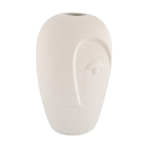 Krémová keramická váza (výška 19,5 cm) Face – House Nordic
