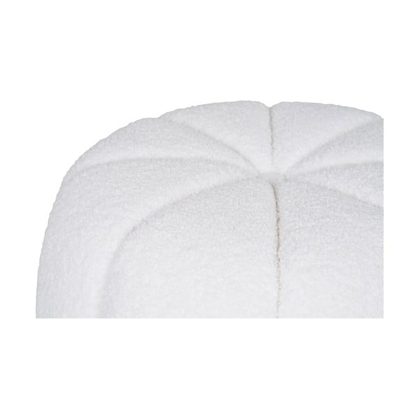 Bílý taburet z textilie bouclé Paisley – House Nordic-image-2
