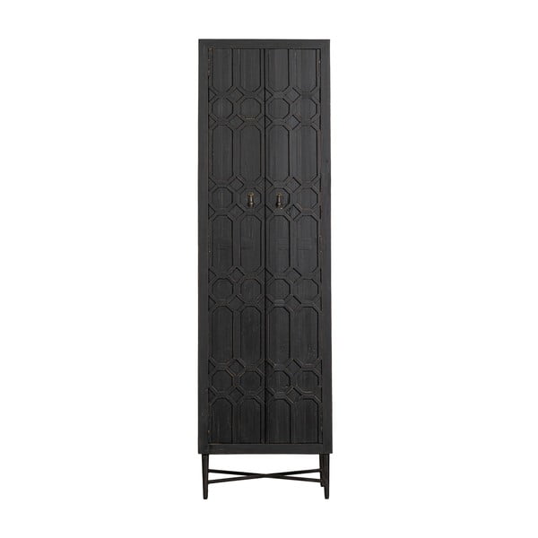 Černá skříňka z recyklovaného dřeva 60x210 cm Bequest – BePureHome