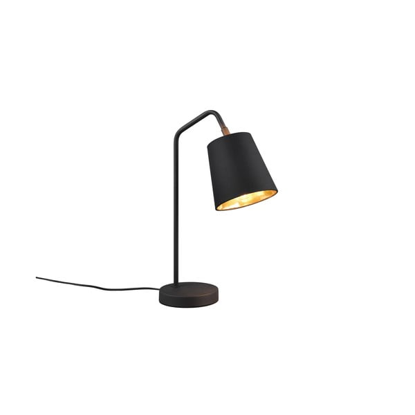 Černá stolní lampa s textilním stínidlem (výška 45 cm) Buddy – Reality-image-2