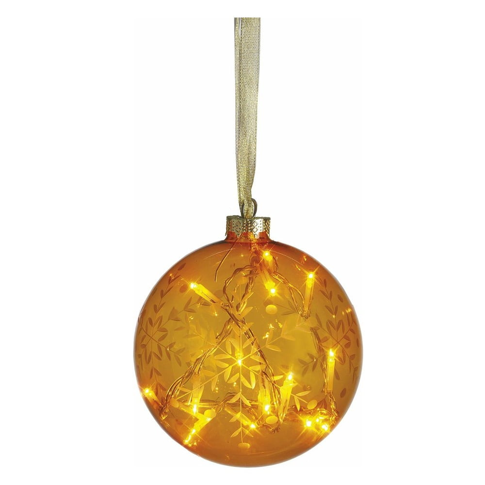 Svítící koule Vesta Yellow, 12 cm