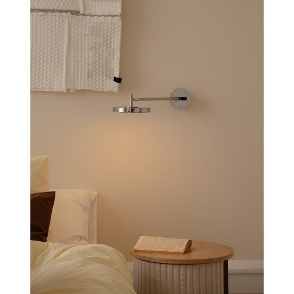 LED nástěnné svítidlo s ohybatelnou konstrukcí/stmívatelné do zásuvky v leskle stříbrné barvě ø 15 cm Asteria Wall Long – UMAGE-image-3