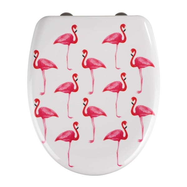 WC sedátko se snadným zavíráním Wenko Flamingo, 45 x 38 cm