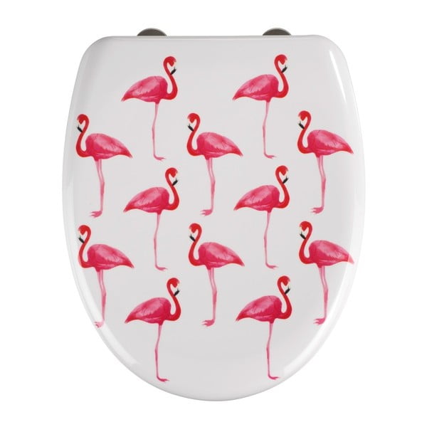 WC sedátko se snadným zavíráním Wenko Flamingo, 45 x 38 cm