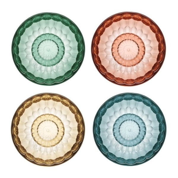 Sada 4 barevných transparentních věšáčků Kartell Jellies, Ø 9,5 cm
