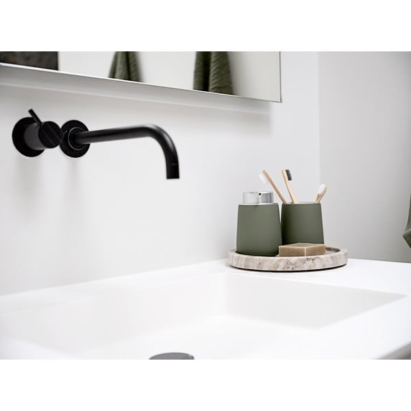 Zelený porcelánový kelímek na zubní kartáčky Nova – Zone-image-1