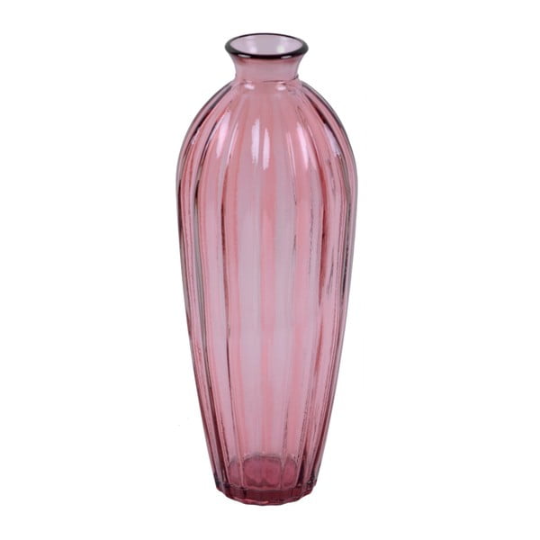 Růžová váza z recyklovaného skla Ego Dekor Etnico, výška 28 cm