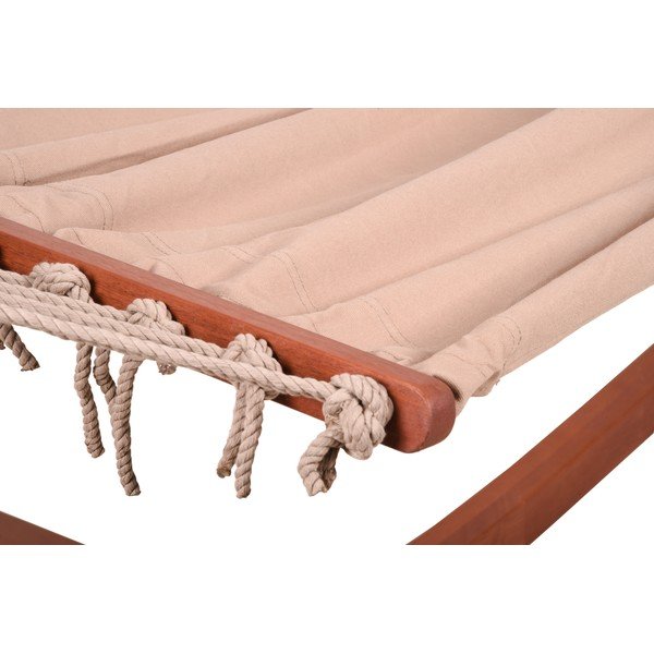 Zahradní houpací lehátko na konstrukci z eukalyptového dřeva Garden Pleasure Hammock Madeira-image-2