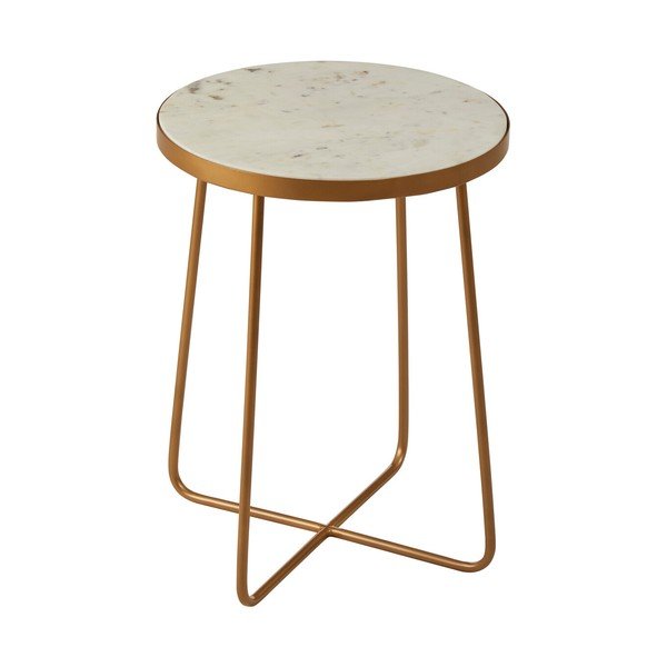 Kulatý odkládací stolek s mramorovou deskou  ø 36 cm Shalimar – Premier Housewares