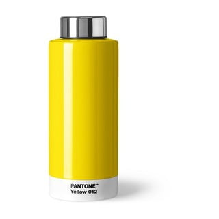 Žlutá cestovní nerezová lahev 630 ml - Pantone