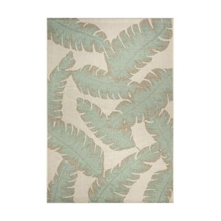 Zeleno-béžový venkovní koberec Ragami Leaf, 70 x 140 cm