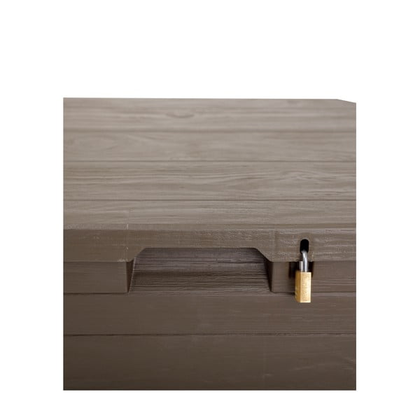 Tmavě hnědý zahradní úložný box Woodys – Toomax-image-4