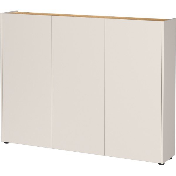 Krémová skříňka v dekoru dubu 138x105x25 cm Libbiano – Germania