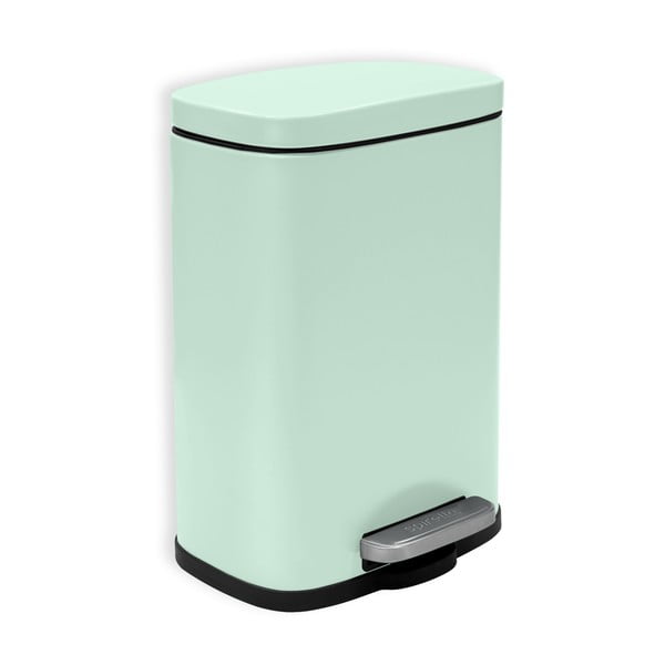 Nášlapný ocelový odpadkový koš v mentolové barvě 5 l   Akira – Spirella