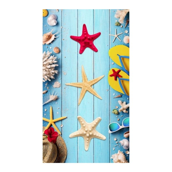 Plážová osuška s potiskem Good Morning Beachy, 100 x 180 cm