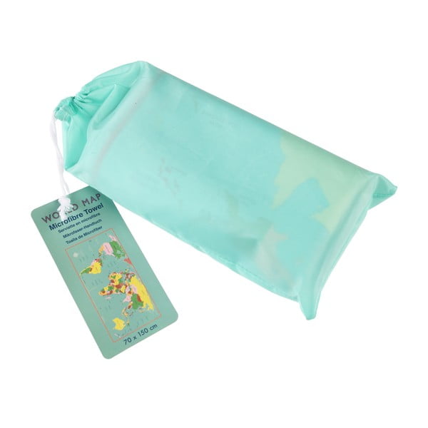 Světle modrý ručník 150x70 cm World Map – Rex London-image-2