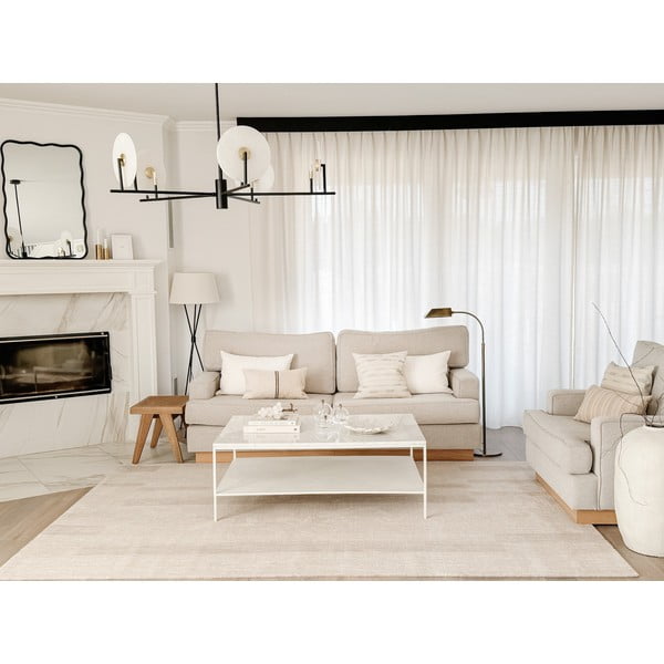 Béžový vlněný koberec 160x240 cm Agnus Brush Lines – Agnella-image-2