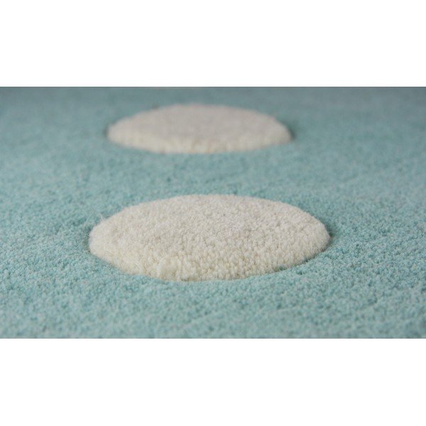 Dětský ručně vyrobený modrý vlněný koberec Nattiot Domino, 60 x 120 cm-image-2