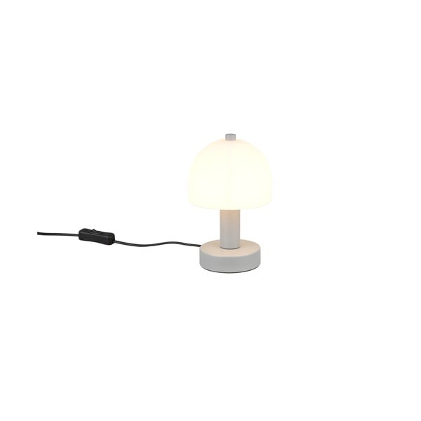 Šedá stolní lampa se skleněným stínidlem (výška 19 cm) Glenn – Trio-image-3