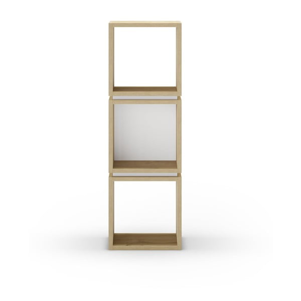 Knihovna v dekoru dubu v bílo-přírodní barvě 32x99,5 cm Lofty – Marckeric