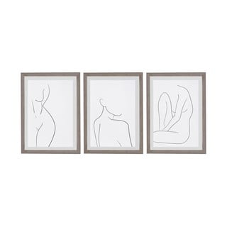 Sada 3 nástěnných obrazů v rámu Surdic Body Studies, 30 x 40 cm