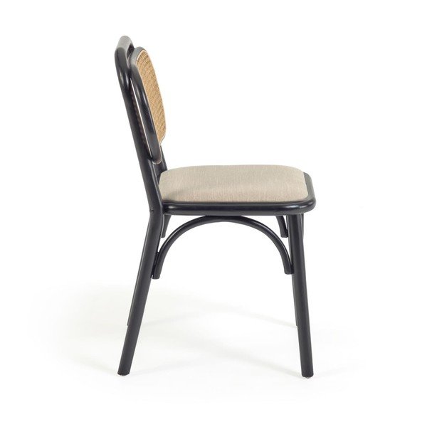 Černo-béžová jídelní židle Doriane – Kave Home-image-4