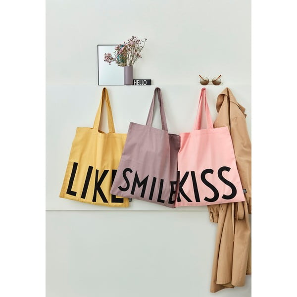 Žlutá plátěná taška Design Letters Like-image-1