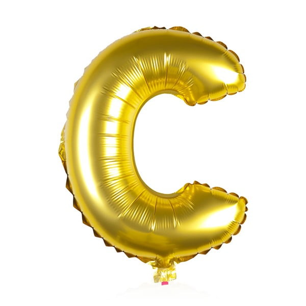 Balónek C zlaté, 30 cm