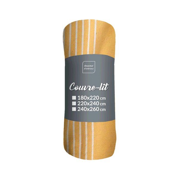Žlutý přehoz 220x240 cm Adele – douceur d'intérieur