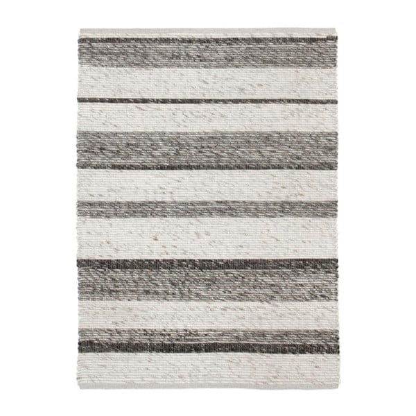Šedý ručně tkaný vlněný koberec Linie Design Wonders, 170 x 200 cm