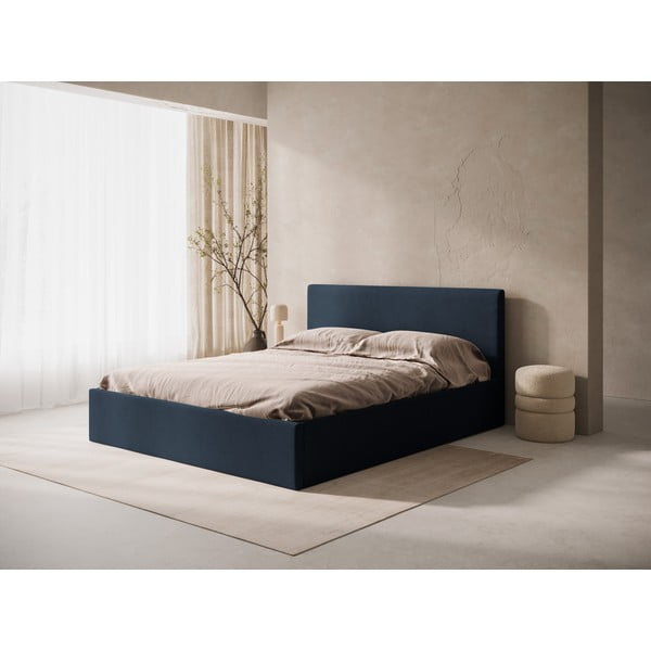 Tmavě modré čalouněné čelo postele 210,5x100 cm Remo – Micadoni -image-1