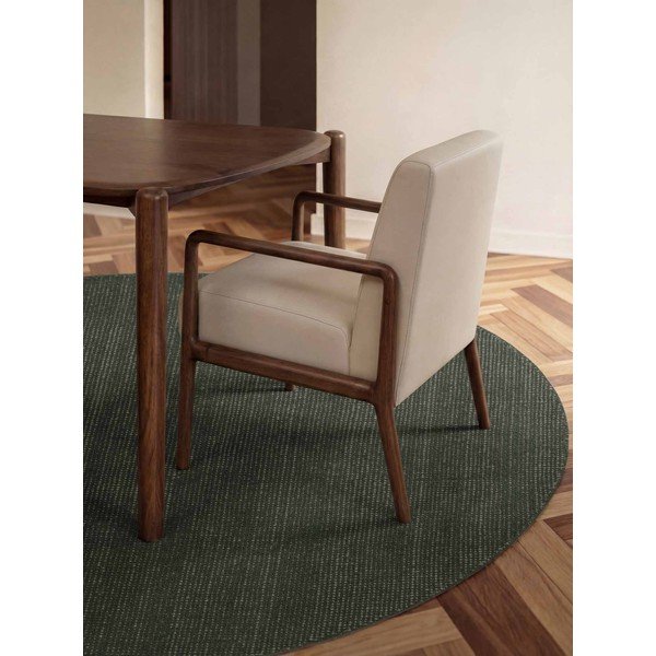 Tmavě zelený ručně tkaný vlněný kulatý koberec ø 160 cm Greenwich – Ted Baker-image-1