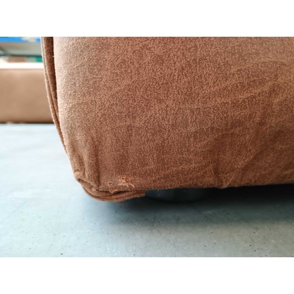 Hnědá rohová pohovka z imitace kůže (levý roh/s lenoškou) Bean - II. jakost – WOOOD-image-4