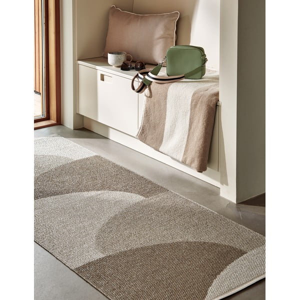Béžový vnitřní a venkovní běhoun 70x270 cm Hill Dark Linen – Pappelina-image-1