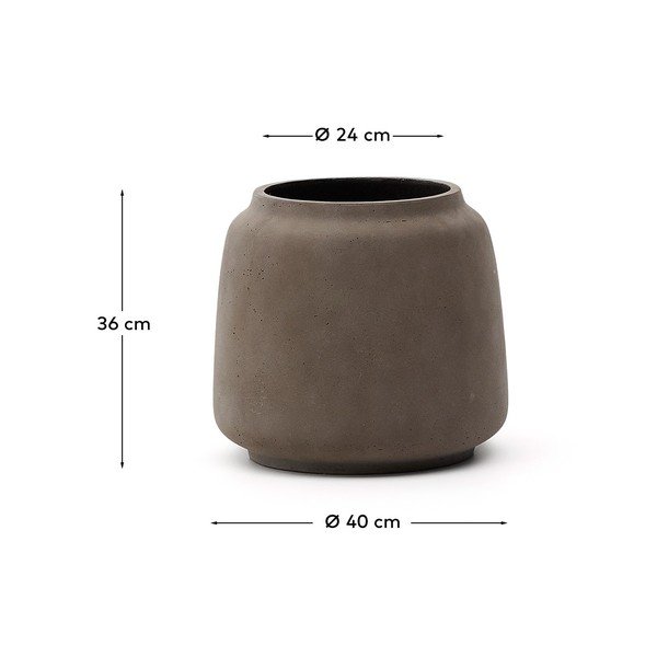 Betonový obal na květináč ø 40 cm Lira – Kave Home-image-4