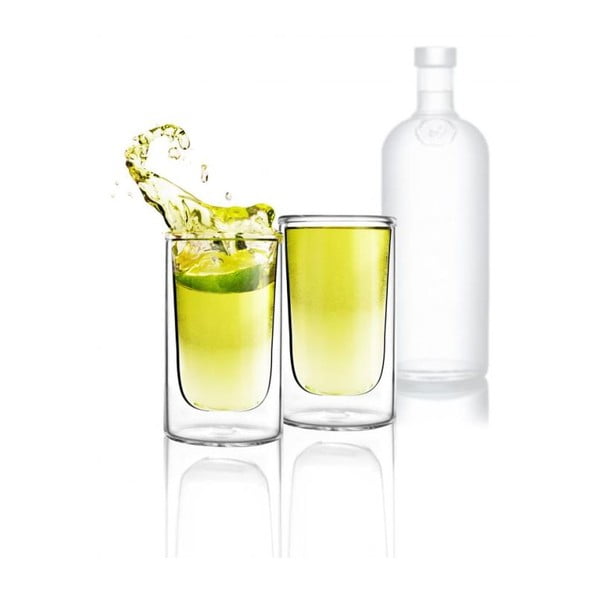 Sada 2 dvojitých skleniček Vialli Design Amo Shot, 50 ml-image-1