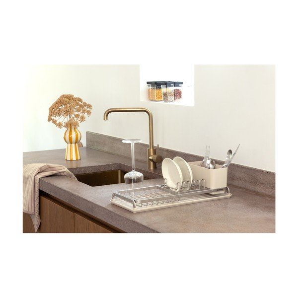 Béžový kovový odkapávač 46x20 cm – Brabantia-image-1