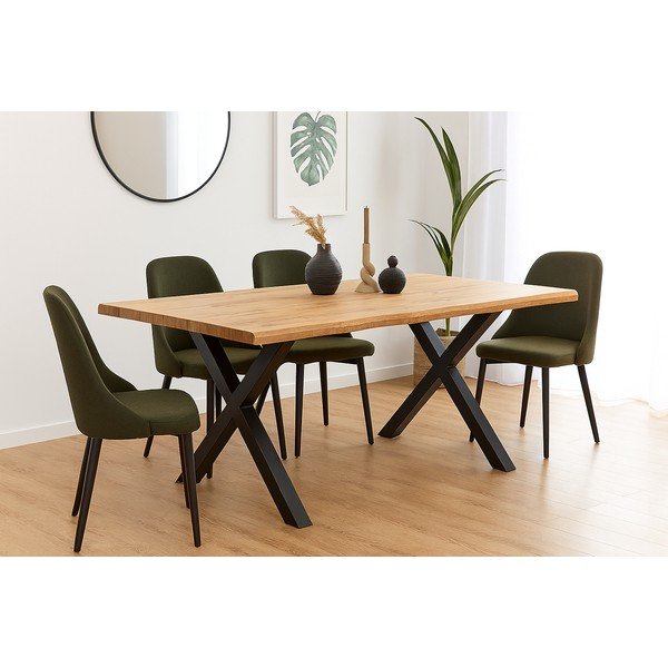 Jídelní stůl v dekoru dubu 90x160 cm Kora – Bonami Essentials-image-4